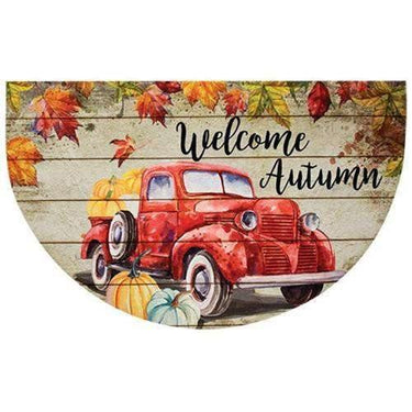 Red Truck Autumn Welcome Mat - The Fox Decor
